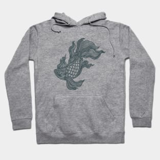 Lined hand drawn betta fish. Hoodie